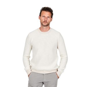 Gran Sasso Hommes pull-over col rond hommes ecru