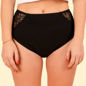Culotte menstruelle taille haute noire