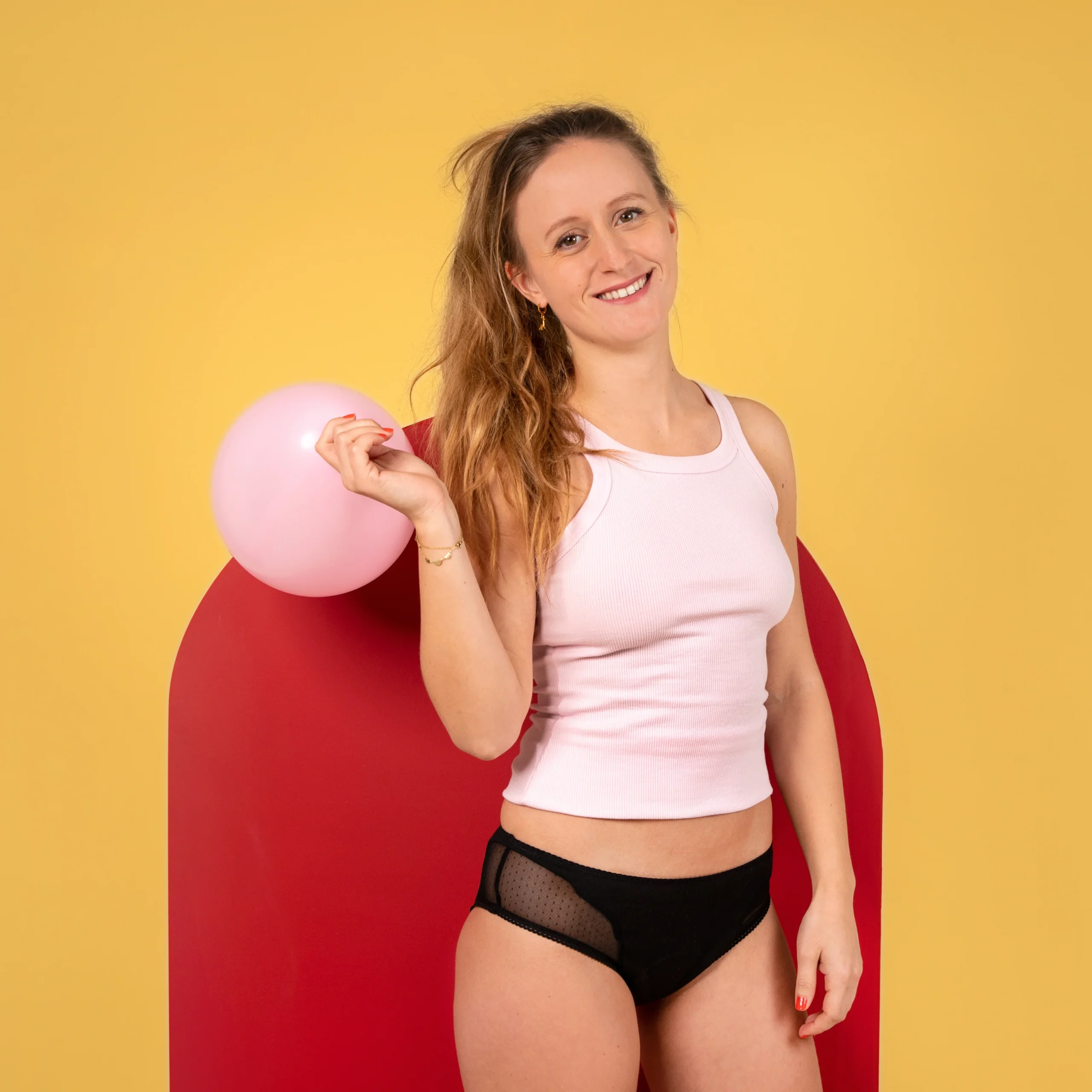 Culotte menstruelle plumetis noire – Image 3