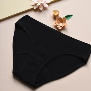 Culotte menstruelle noire - grande taille 54-56