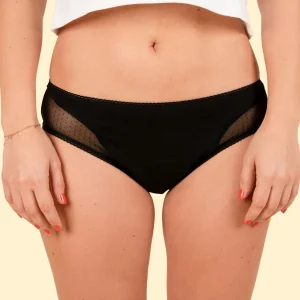 Culotte menstruelle plumetis noire