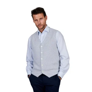 Gran Sasso Hommes gilet homme gris clair
