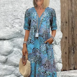 Élégance en Couleurs : Robe Mi-Longue