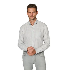 Van Laack Hommes Chemise manches longues hommes gris ROY-PTFK