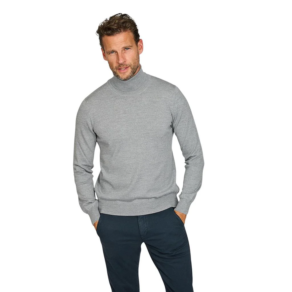 Gran Sasso Hommes pull-over col roulé gris pour hommes – Image 2