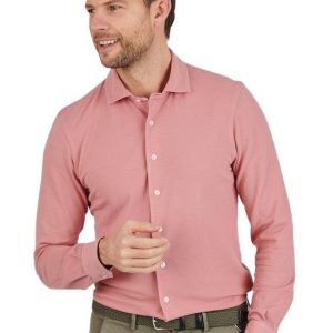 Gran Sasso Hommes chemise manches longues rose pour hommes