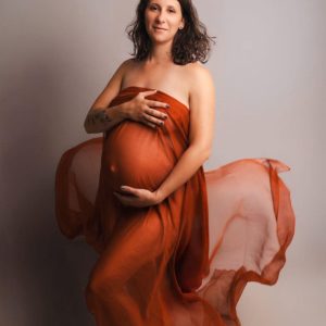 Voilage en soie française de qualité couleur cognac