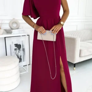 Clara™ | Robe Maxi à Manches Froncées et Fente Élégante