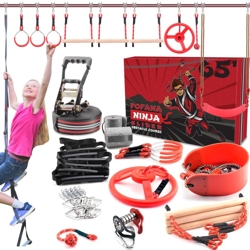 NINJA LINE – KIT SLACKLINE OBSTACLES 45 PIECES – Image 2