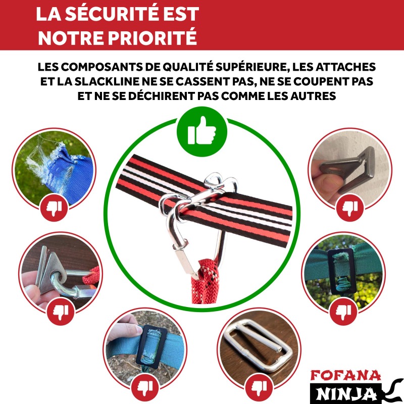 NINJA LINE – KIT SLACKLINE OBSTACLES 45 PIECES – Image 5