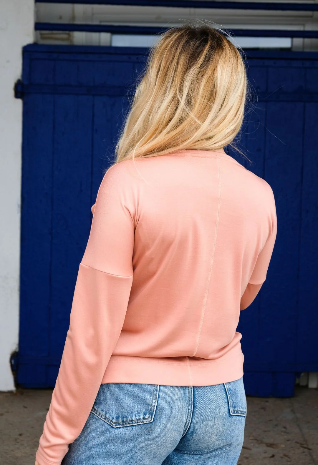 T-shirt d'allaitement Manches Longues / Haut de pyjama d'allaitement LOUNGE Vieux Rose – Image 7